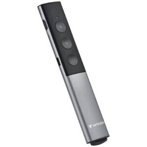 Verbatim Agenda Wireless Presenter With Red Laser Pointer, Up To 100m Wireless Range, Dual USB-A and USB-C Receiver For Universal Compatibility, Plug And Play, Grey / Black