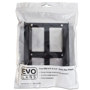 Evo Labs 2.5 INCH to 3.5 INCH Double Internal Drive Bay Adapter, Dual Metal, for 2.5 INCH SSD/HDD
