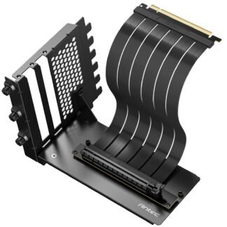 Antec RTX50 PCIe 5.0 Riser Cable with 90-Degree Bracket Mount, Black, for Vertical Graphics Card Mounting