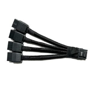 Replacement 12VHPWR 12+4Pin PCIe 5.0 to 4x8Pin (6+2P) Power Cable 10 cm Braided