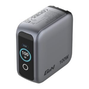 Verbatim Mini GaN Charger 100W With Display, 100W 3-Port + 100W USB-C to USB-C Cable