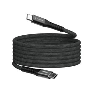 Verbatim Sync & Charge USB-C to USB-C 60W Magnetic Cable 120cm Black, Supports PD 3.0 and QC 3.0