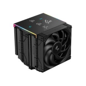 DeepCool AK620 Digital Pro CPU Air Cooler, Dual-Tower with Digital Display, 120mm FDB Fans, ARGB Lighting, 6 Copper Heatpipes, LGA1700/AM5 Compatible, High-Performance Quiet Cooling for Gaming PCs
