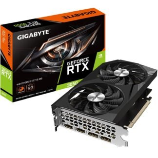 Gigabyte NVIDIA GeForce RTX 3050 WINDFORCE OC V2 8GB GDDR6 Graphics Card, 2560 CUDA Cores, 1792 MHz Core Clock, Dual Fan, 2x DisplayPorts / 2x HDMI Ports