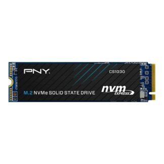 PNY (M280CS1030-500-RB) CS1030 M.2 NVMe 500GB SSD, PCIe Gen3 x4, Sequential Read of up to 2,000 MB/s and Write of up to 1,100 MB/s