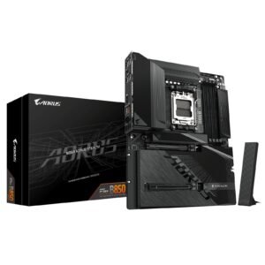 Gigabyte B850 AORUS STEALTH AMD AM5 Socket Motherboard, ATX, 4x DDR5 Slots, 4x M.2 Sockets, Fitted I/O Shield, 5GbE LAN, Wi-Fi 7, 1x HDMI Port