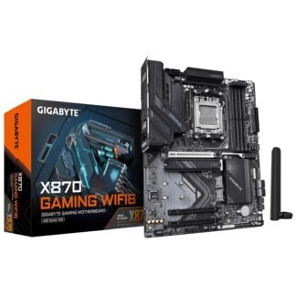 Gigabyte X870 GAMING WIFI6 AMD AM5 Socket Motherboard, ATX, 4x DDR5 Slots, 3x M.2 Sockets, Fitted I/O Shield, 2.5GbE LAN, Wi-Fi 6, 1x HDMI Port / 1x USB-C (USB4)