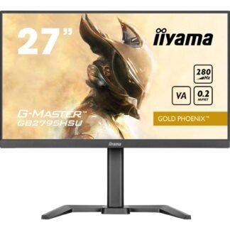 iiyama G-MASTER GB2795HSU-B1 27 inch Monitor, Full HD, 0.2ms, HDMI, DisplayPort, HDCP, USB Hubx4, Freesync, 280Hz, Speakers, Black, Internal PSU, Height Adjust, Pivot, VESA
