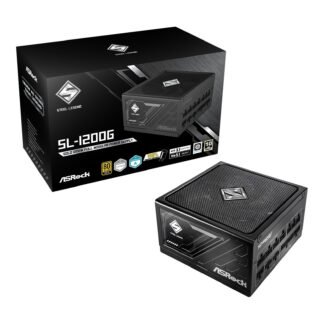 ASRock Steel Legend SL-1000G 1000W ATX Power Supply Unit, 80 Plus Gold Certified, 120mm Silent Cooling Fan, High Efficiency PSU