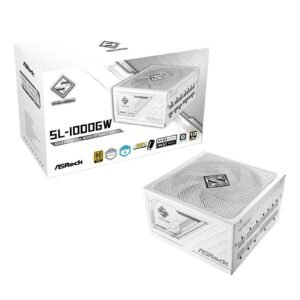 ASRock Steel Legend SL-1000G 1000W ATX Power Supply Unit, 80 Plus Gold Certified, 120mm Silent Cooling Fan, High Efficiency PSU
