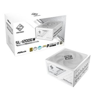ASRock SL-1200GW 1200W ATX Power Supply Unit, 80 PLUS GOLD Certified, 135mm Striped Axial FDB Fan, High Efficiency PSU