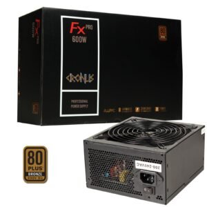 CRONUS 600ATV FX PRO 600W PSU, 140mm Silent Cooling Fan, 80 PLUS Bronze, Non Modular, Flat Black Cables, Supreme Performance