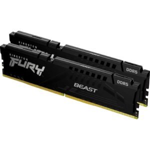 Kingston FURY Beast KF556C40BBK2-64 64GB (2x 32GB) DIMM System Memory, 5600MHz, DDR5, CL40, Black, Intel XMP
