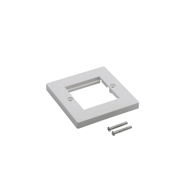 AV Single Faceplate - 2 Module 86 x 86mm Flat Edge - White