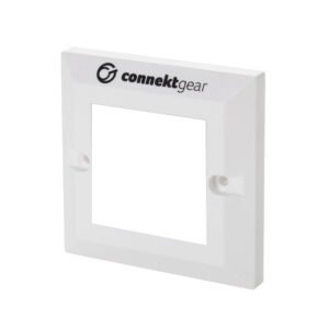 AV Single Faceplate - 2 Module 86 x 86mm Bevelled Edge - White