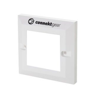 AV Single Faceplate - 2 Module 86 x 86mm Bevelled Edge - White