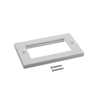AV Double Faceplate - 4 Module 146 x 86mm Flat Edge - White