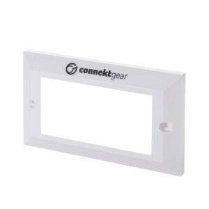 AV Double Faceplate - 4 Module 146 x 86mm Bevelled Edge - White