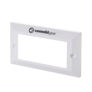 AV Double Faceplate - 4 Module 146 x 86mm Bevelled Edge - White