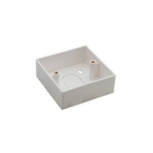 AV Single Back Box - 2 Module 45mm Deep - White