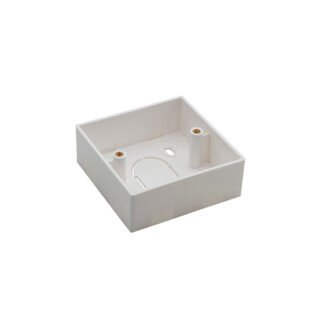 AV Single Back Box - 2 Module 45mm Deep - White
