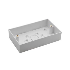 AV Double Back Box - 4 Module 45mm Deep - White