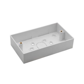 AV Double Back Box - 4 Module 45mm Deep - White