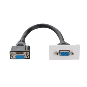 0.25m AV Snap-In VGA Module 25 x 50mm - Socket to Socket - White