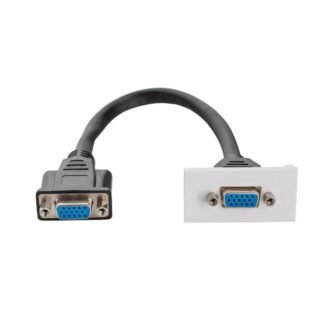 0.25m AV Snap-In VGA Module 25 x 50mm - Socket to Socket - White