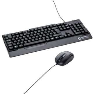 KB235 USB Standard UK Layout Keyboard & 3 Button Optical Mouse - Black