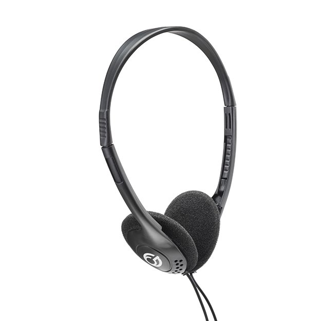HP503 Basic Stereo PC On-Ear Headset with In-Line Mic and Volume Control - Black