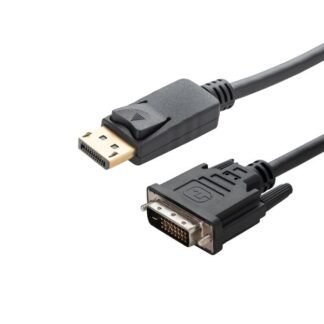 2m DisplayPort to DVI-D Connector Cable - Male to Male Gold Connectors