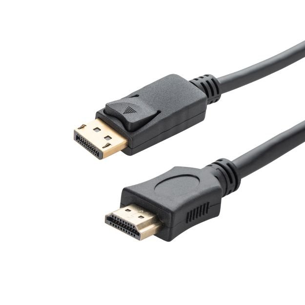 1m DisplayPort to HDMI Connector Cable - Male to Male Gold Connectors