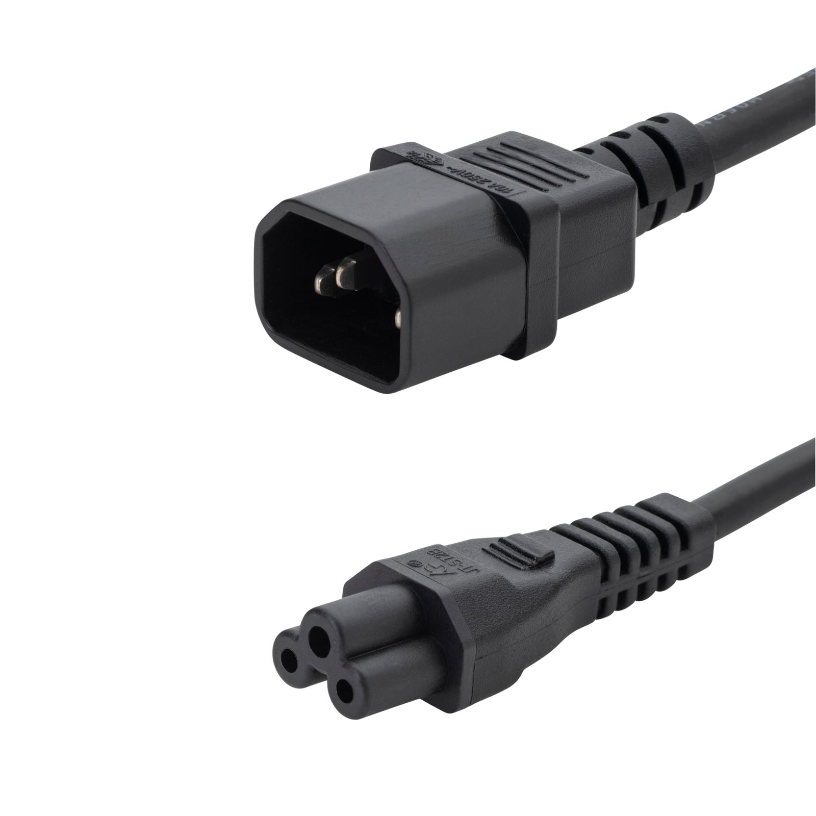 15cm Mains Power Adapter - C14 Plug to C5 (Cloverleaf) Socket