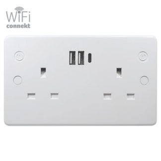 SMART Socket with USB C Fast Charging - Includes FAST Charging multi adapter cable