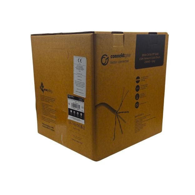 305m Solid CAT6 UTP LS0H Network Cable Drum 23-AWG - Grey