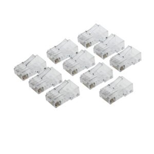 RJ45 CAT6 Crimp End Plugs - Pack of 10