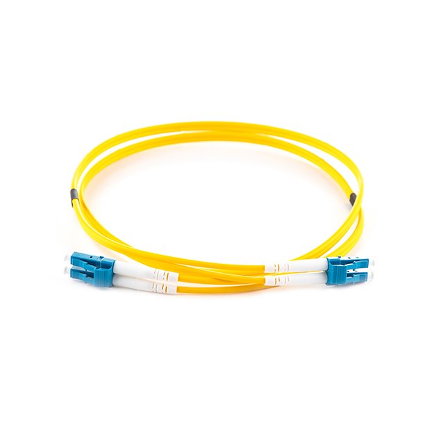 3m Duplex Fibre Optic Single-Mode Cable OS2 9/125 Micron LC to LC - Yellow