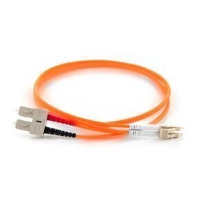 2m Duplex Fibre Optic Multi-Mode Cable OM1 62.5/125 Micron LC to SC Orange