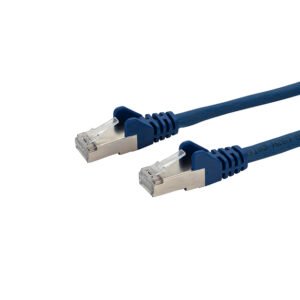 5m RJ45 CAT6a SSTP Stranded Flush Moulded LS0H Network Cable - 26AWG - Blue