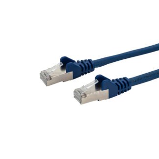 0.5m RJ45 CAT6a SSTP Stranded Flush Moulded LS0H Network Cable - 26AWG - Blue