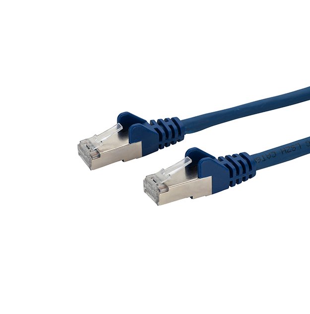 0.5m RJ45 CAT6a SSTP Stranded Flush Moulded LS0H Network Cable - 26AWG - Blue