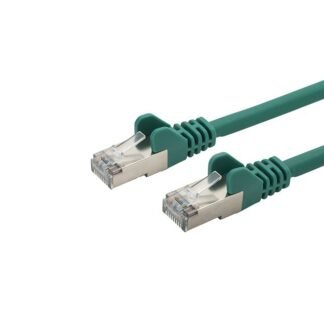 0.5m RJ45 CAT6a SSTP Stranded Flush Moulded LS0H Network Cable - 26AWG - Green