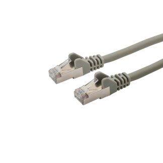 0.5m RJ45 CAT6a SSTP Stranded Flush Moulded LS0H Network Cable - 26AWG - Grey