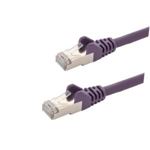 5m RJ45 CAT6a SSTP Stranded Flush Moulded LS0H Network Cable - 26AWG - Purple