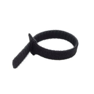 Hook and Loop Cable Ties 200 x 12mm - Pack of 10 - Black