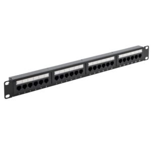 24 Port Patch Panel (Cat6) IDC Punch Down 19 inch + Lacing Bar