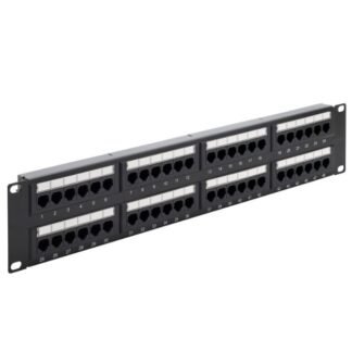 48 Port Patch Panel (CAT6) IDC Punch Down 19 inch
