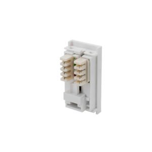 Single IDC RJ45 Shuttered Module 25 x 50mm (Cat6) - White