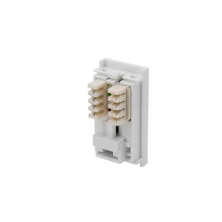 Single IDC RJ45 Shuttered Module 25 x 50mm (Cat6) - White